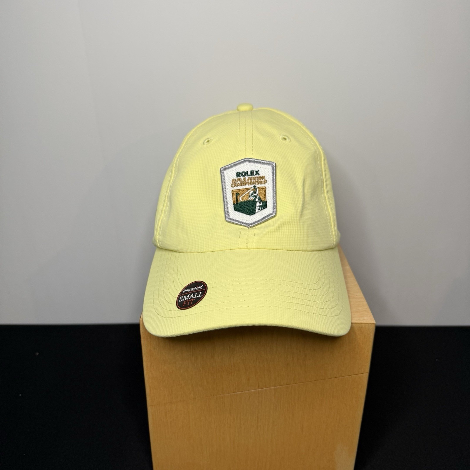 Imperial Rolex Girls Junior Championship Hat Small Fit YellowGray New W Tags